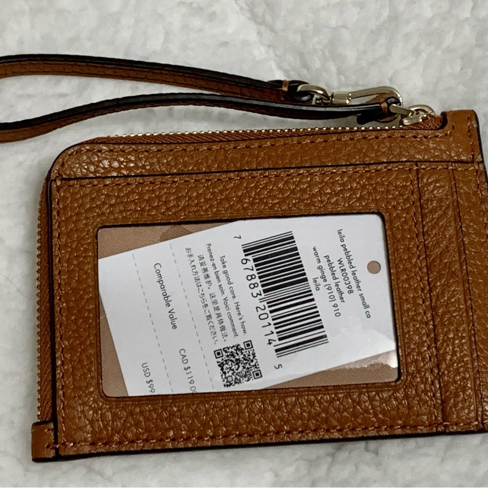 KATE SPADE Leather Leila Small ID Card Holder Wristlet Wallet NWT - Picture 4 of 10